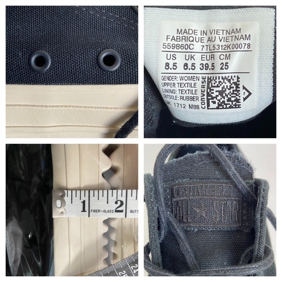 Converse Chuck Taylor All Star Lift Ripple 559860C Women's Black Shoes Size 8.5 - Picture 3 of 15